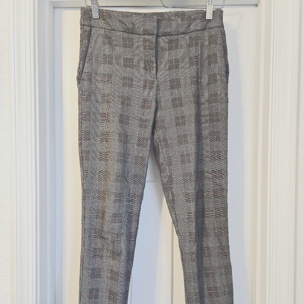 Business pants!  Cute pink and black plaid.